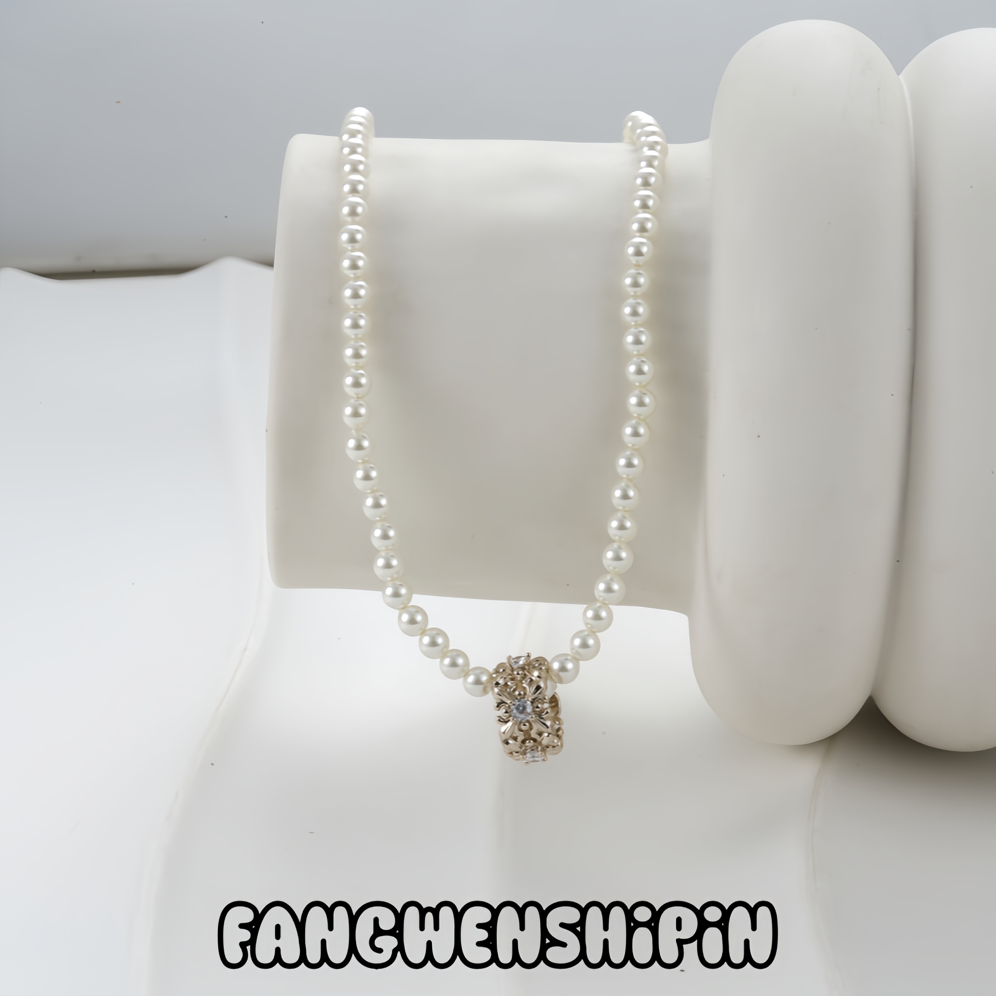 铜合金仿珍珠项链 铜合金仿珍珠项链 项链4471（40+8cm)