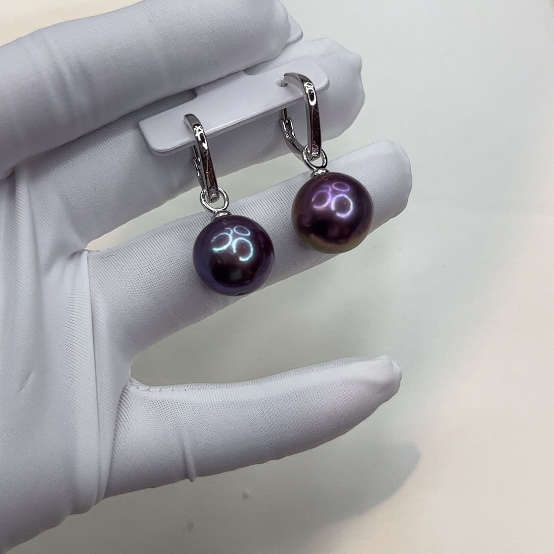 淡水珍珠合金耳饰