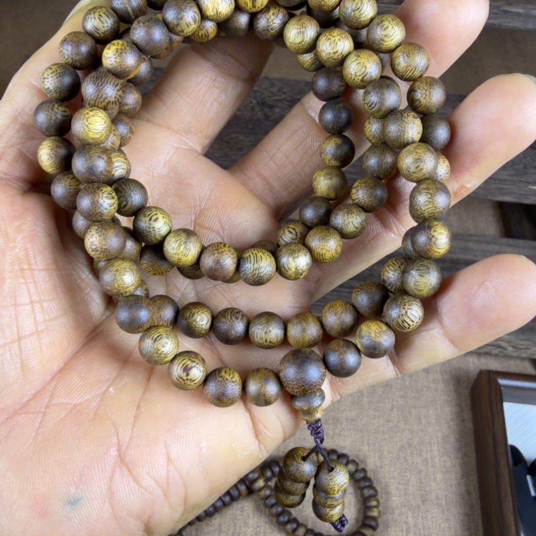 沉香手串树心珠单圈7mm5g+