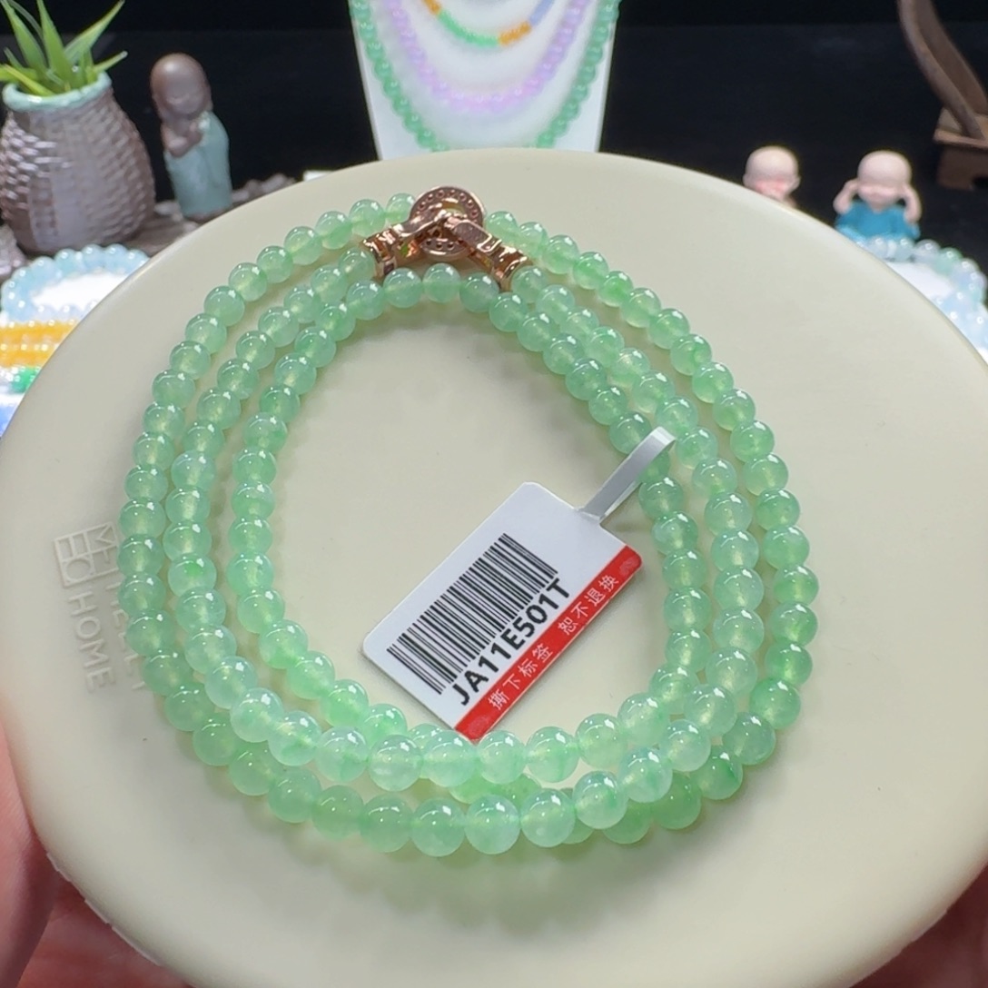 未镶嵌手链翡翠暖***笑冰绿色
