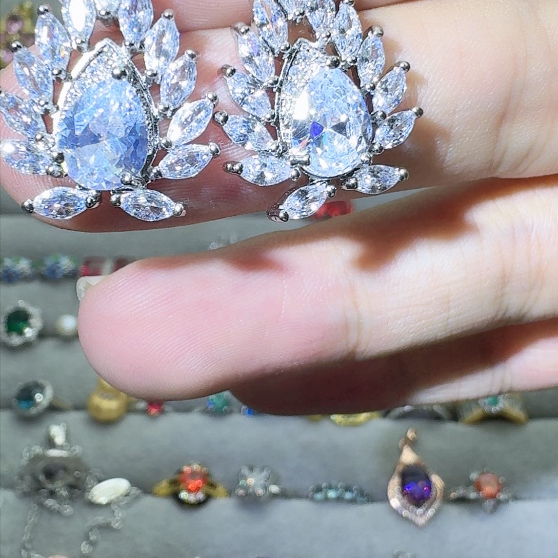 绿水晶戒指银S925镶嵌