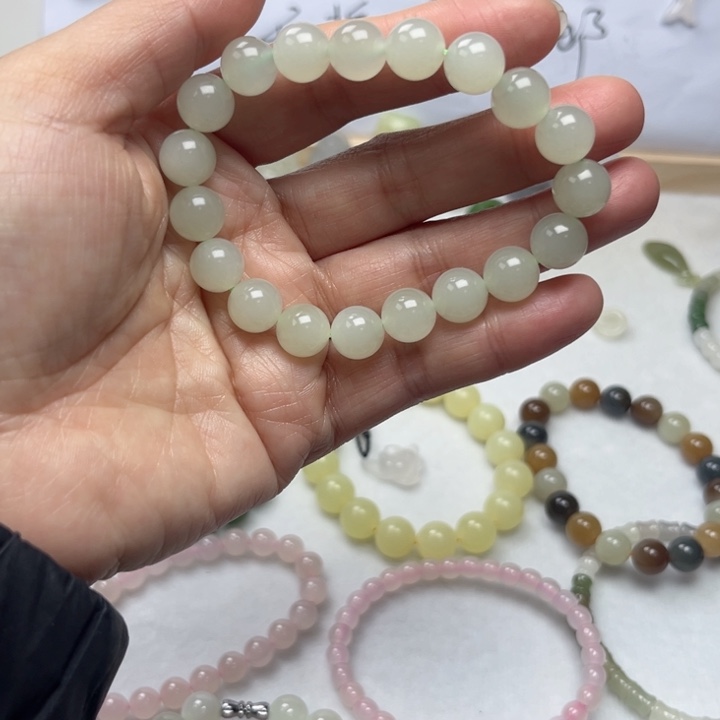 和田玉未镶嵌手链卡10