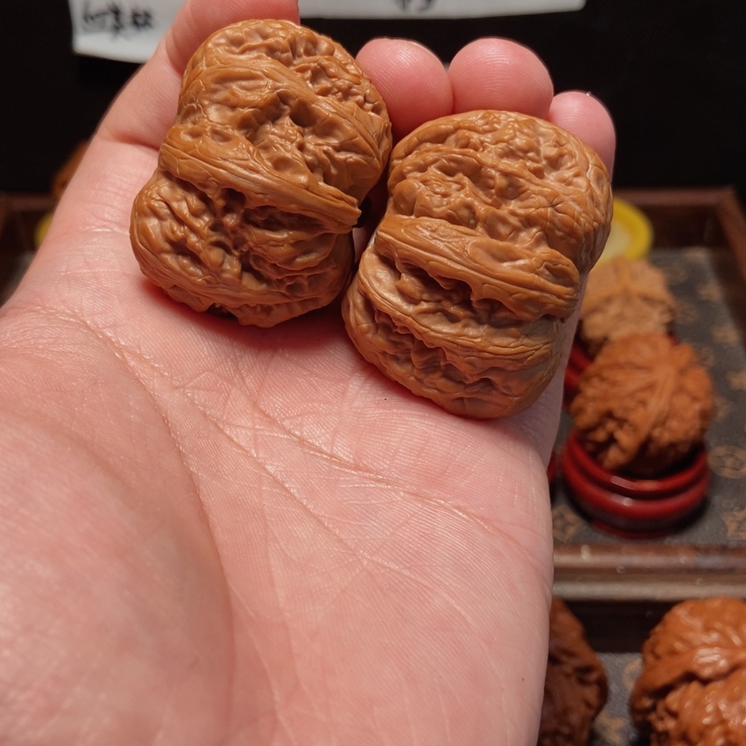 吊坠文玩核桃元宝45尺6677