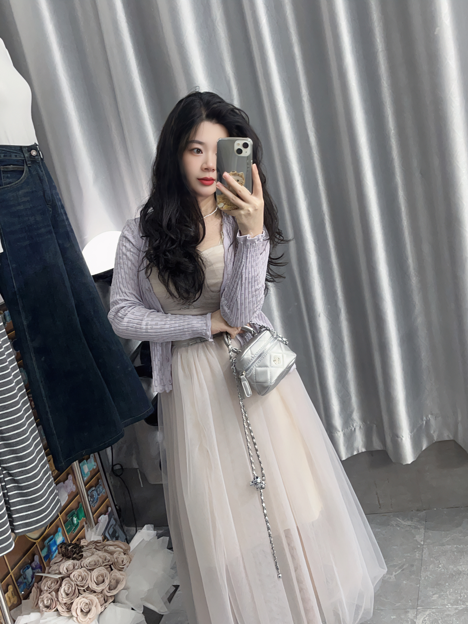 【虎妹推荐】小个子法式吊带纱裙开衫（两件套）