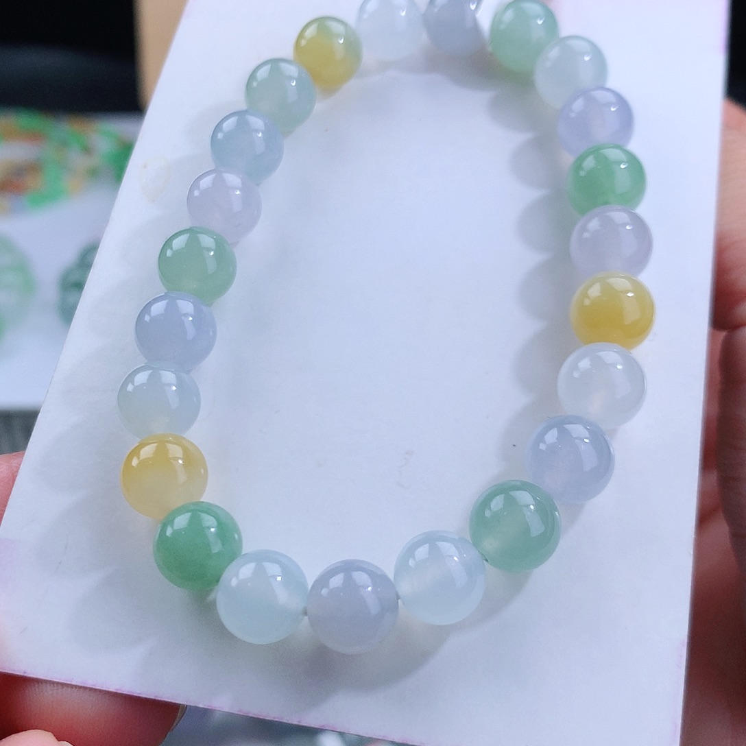 翡翠手链未镶嵌卡8mm