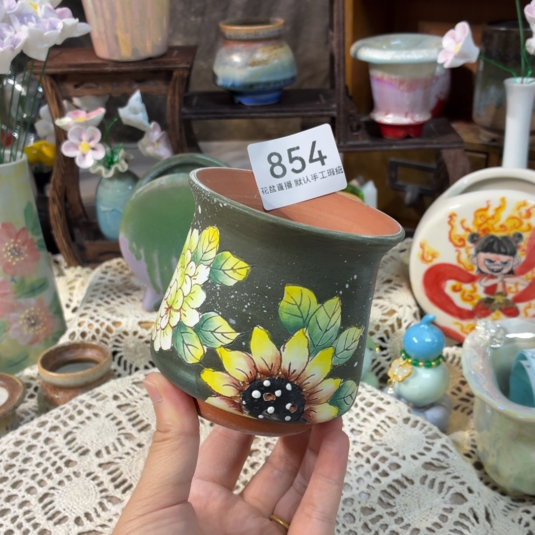 景德镇手工陶瓷花盆