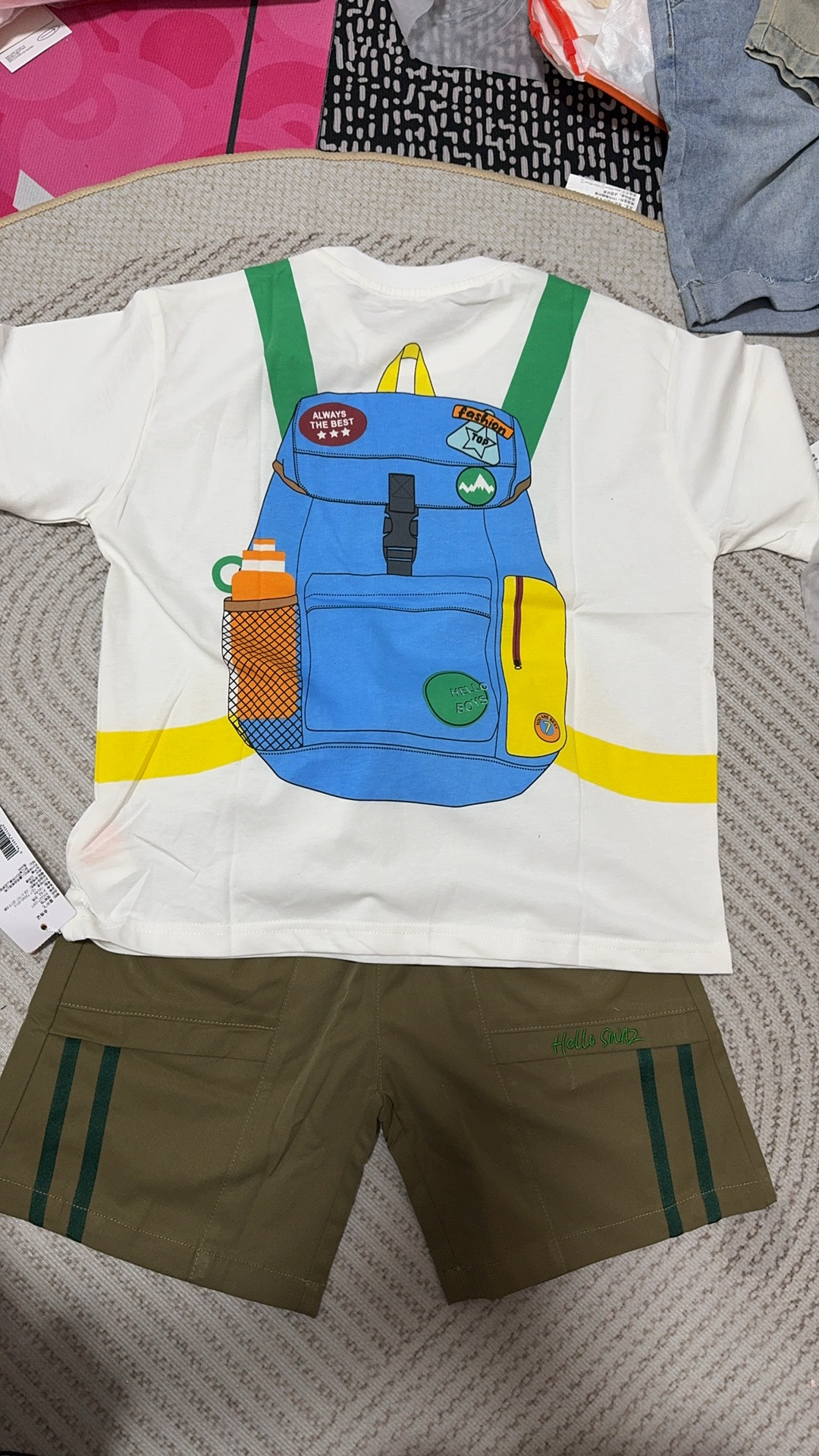 休闲薄款套头男条纹夏季套装夏装小童童装中大童