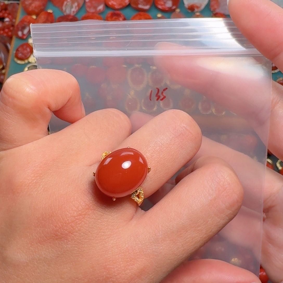 南红玛瑙南红银S925镶嵌