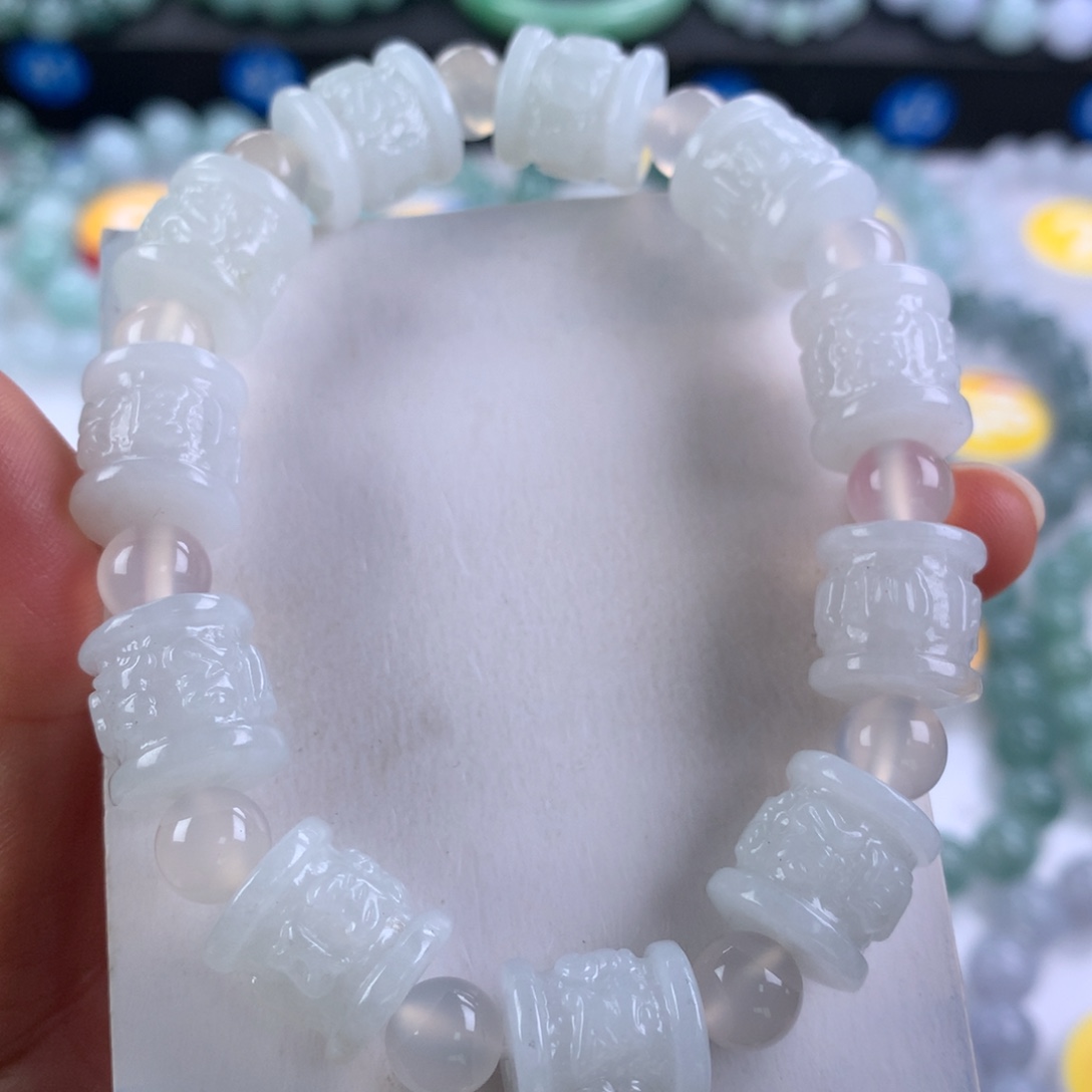 翡翠未镶嵌手链卡12-13