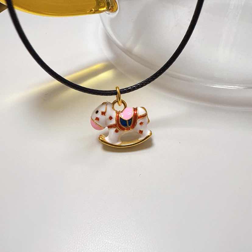 “糖宝”18k珐琅小木马