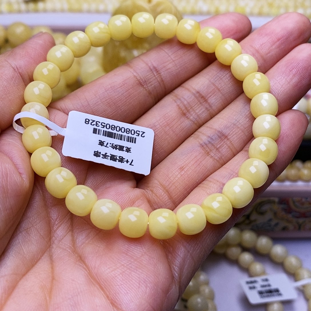 蜜蜡未镶嵌手串7.5老型手串