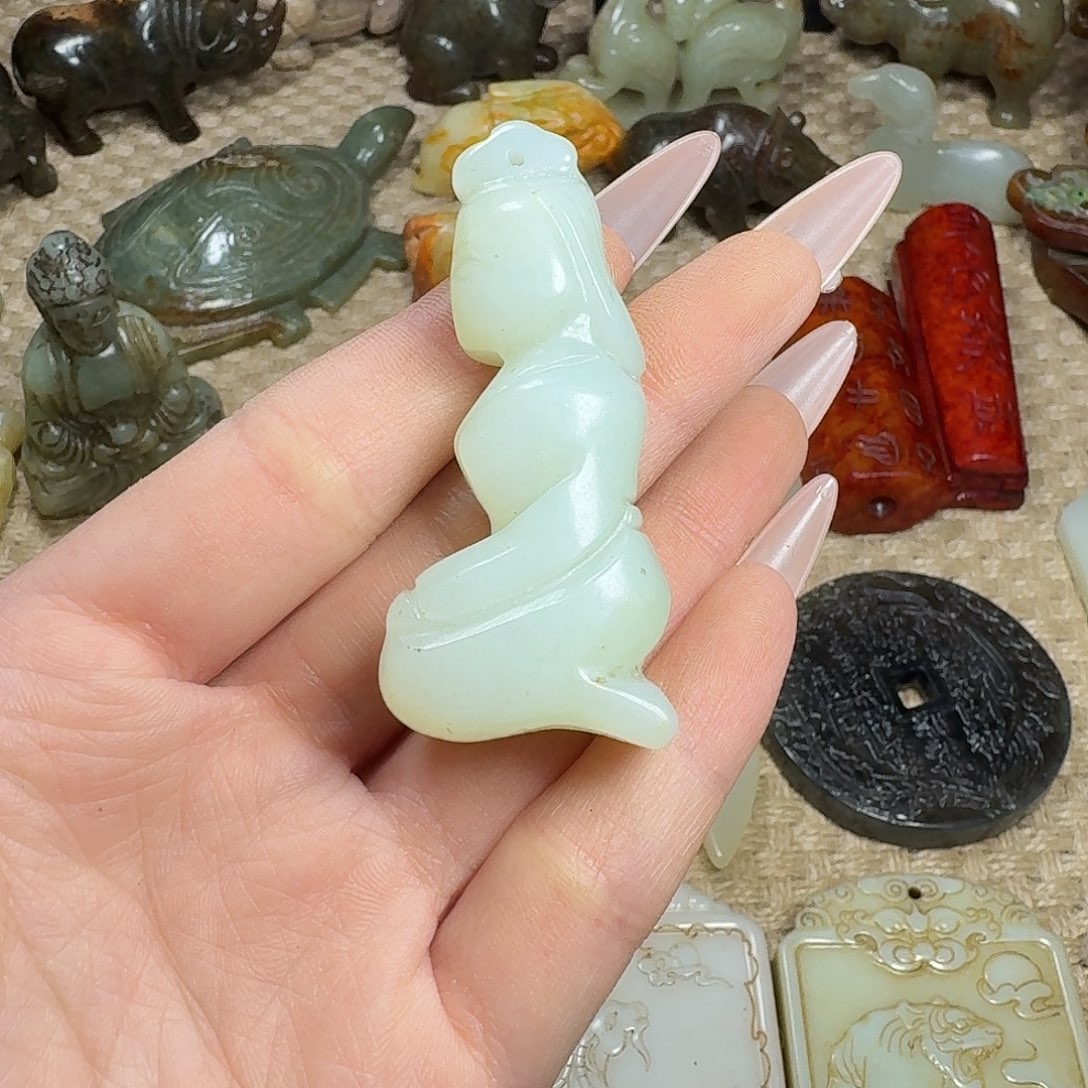 白玉菩提吊坠挂件