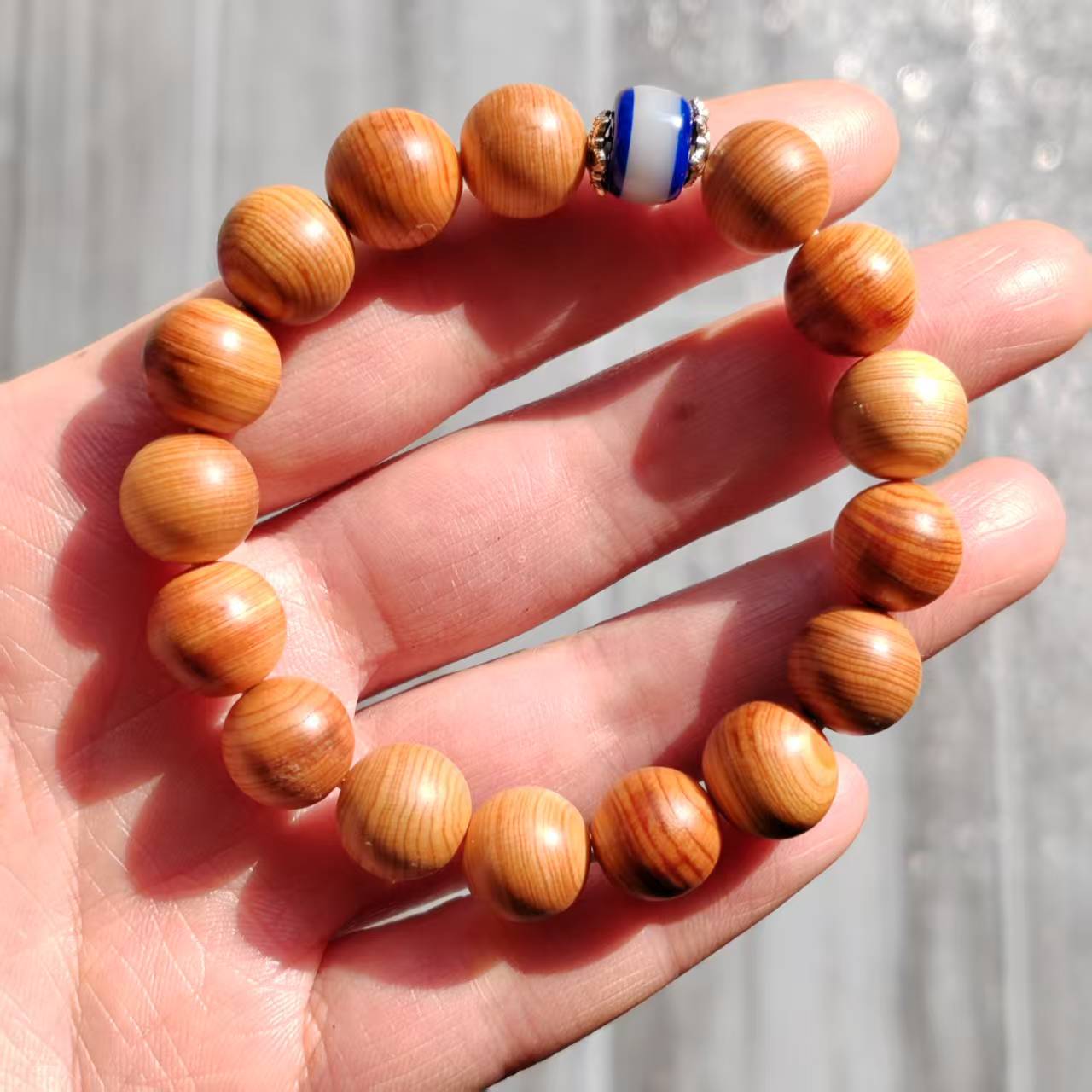 高油崖柏卡12单圈手串柏木无礼盒 125