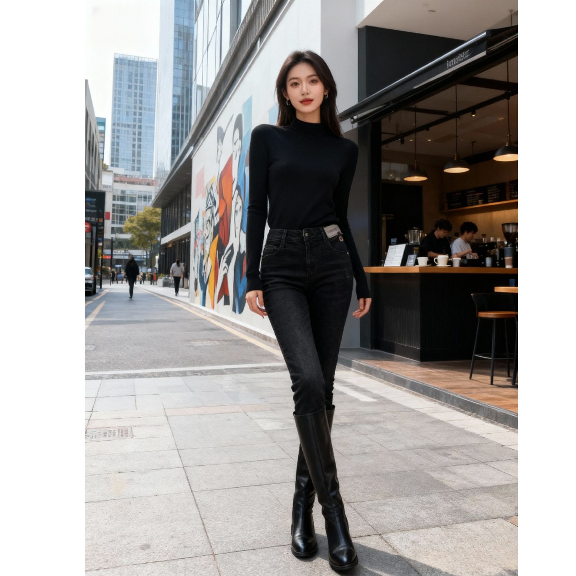 23837#时尚百搭修身显瘦牛仔裤【A7-2】