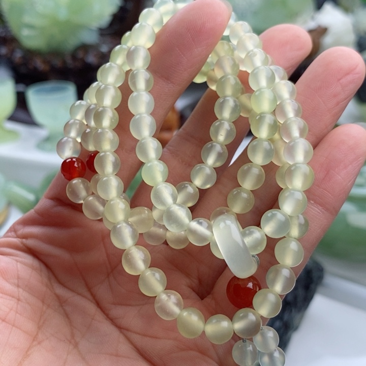 岫玉四大名玉手串0.6未镶嵌