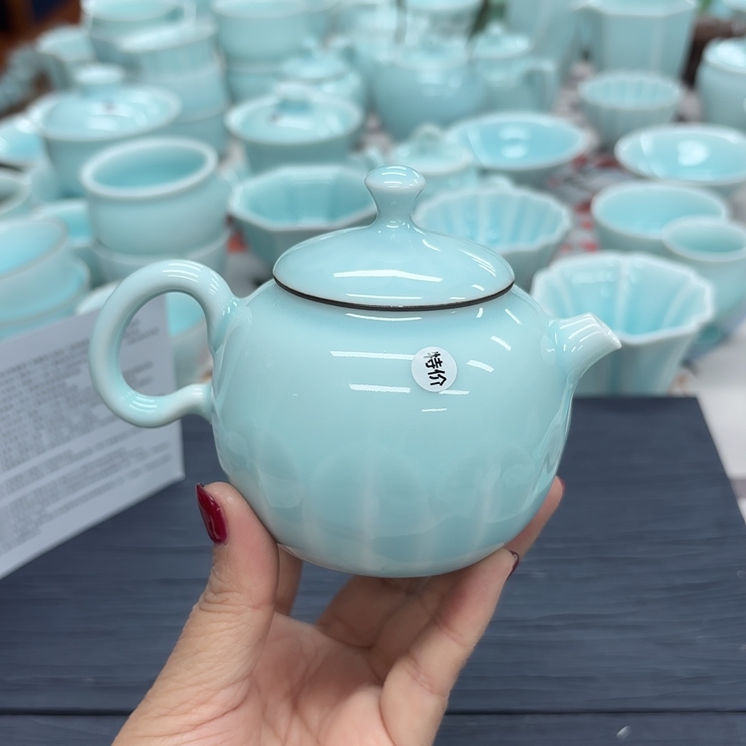 龙泉云间青瓷小米茶器