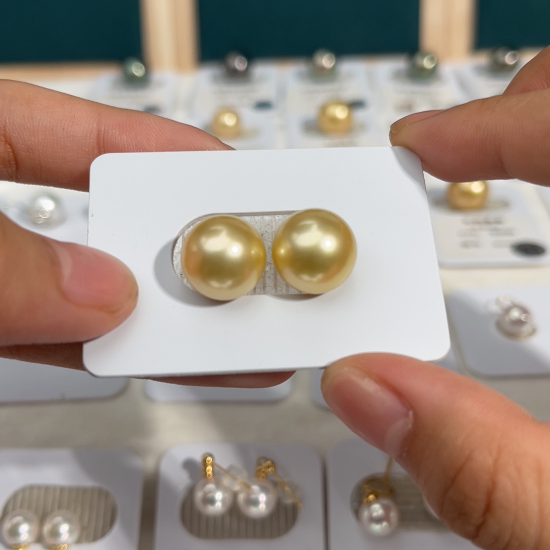 南洋金珠未镶嵌海水珍珠干枯玫瑰11-12mm