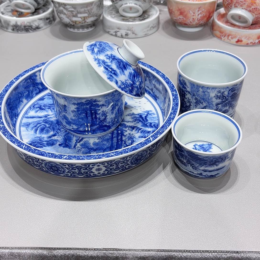 盖碗景德镇高温茶具