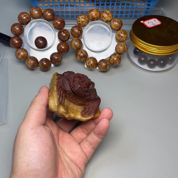 柏木（崖柏）太行崖柏金蝉手把件