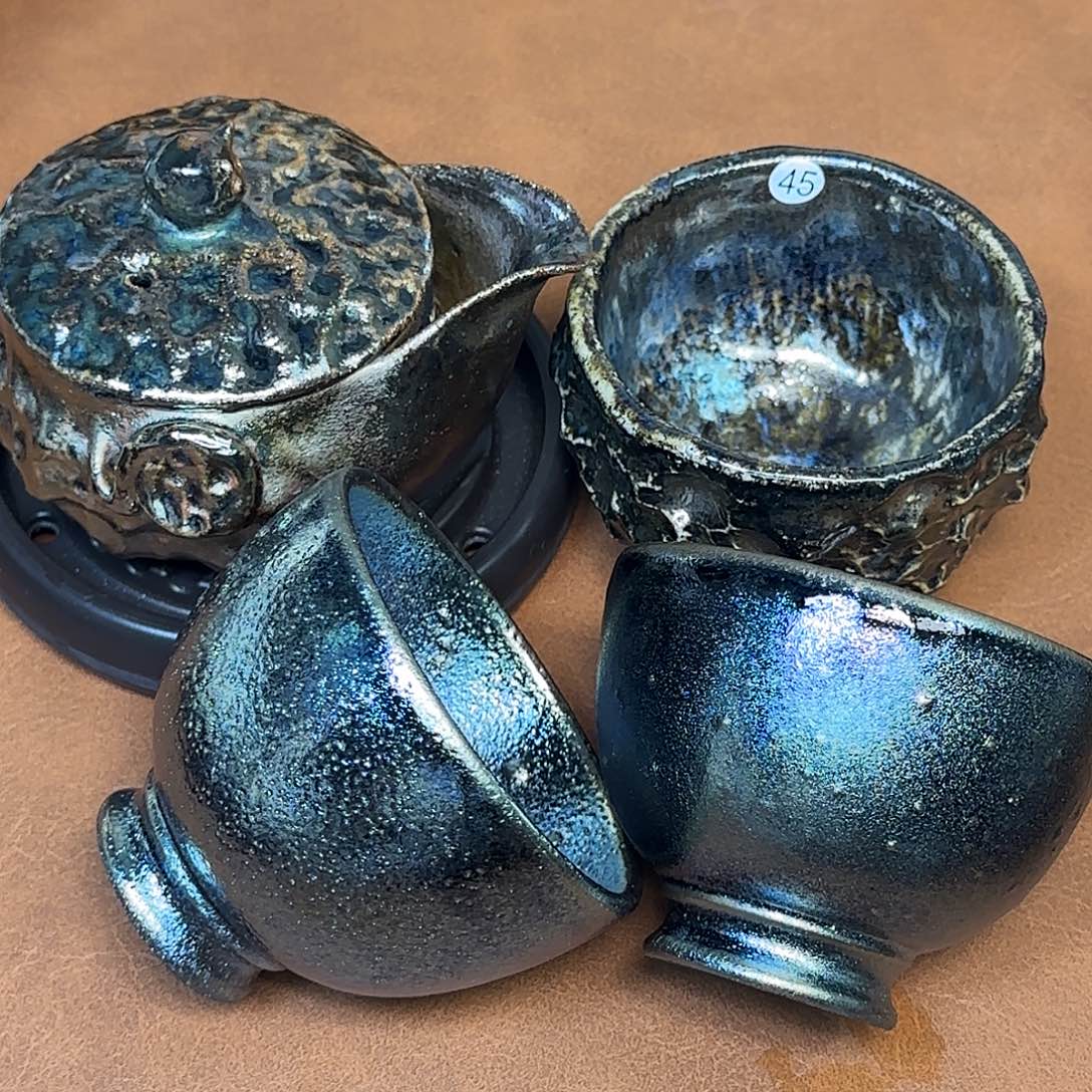 布***丁云南建水紫陶柴烧一套