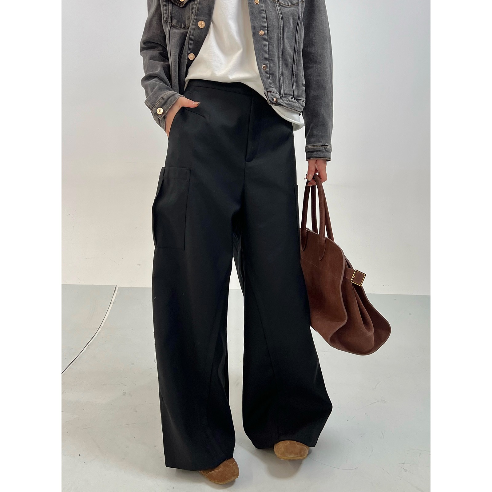 SOLSOL买手店 MANZANILLA设计师品牌 24秋冬新品 口袋暗扣工装裤