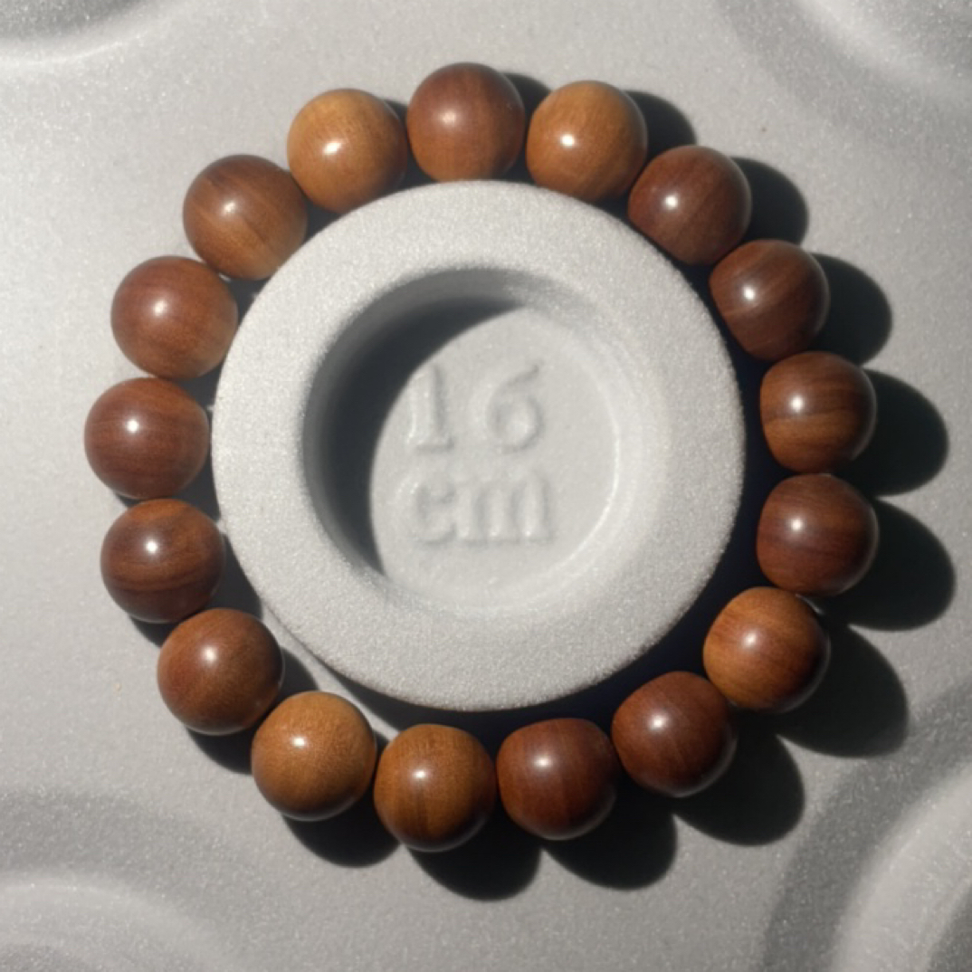 印度老山檀香1.2*17颗单圈手串横纹【福利款】