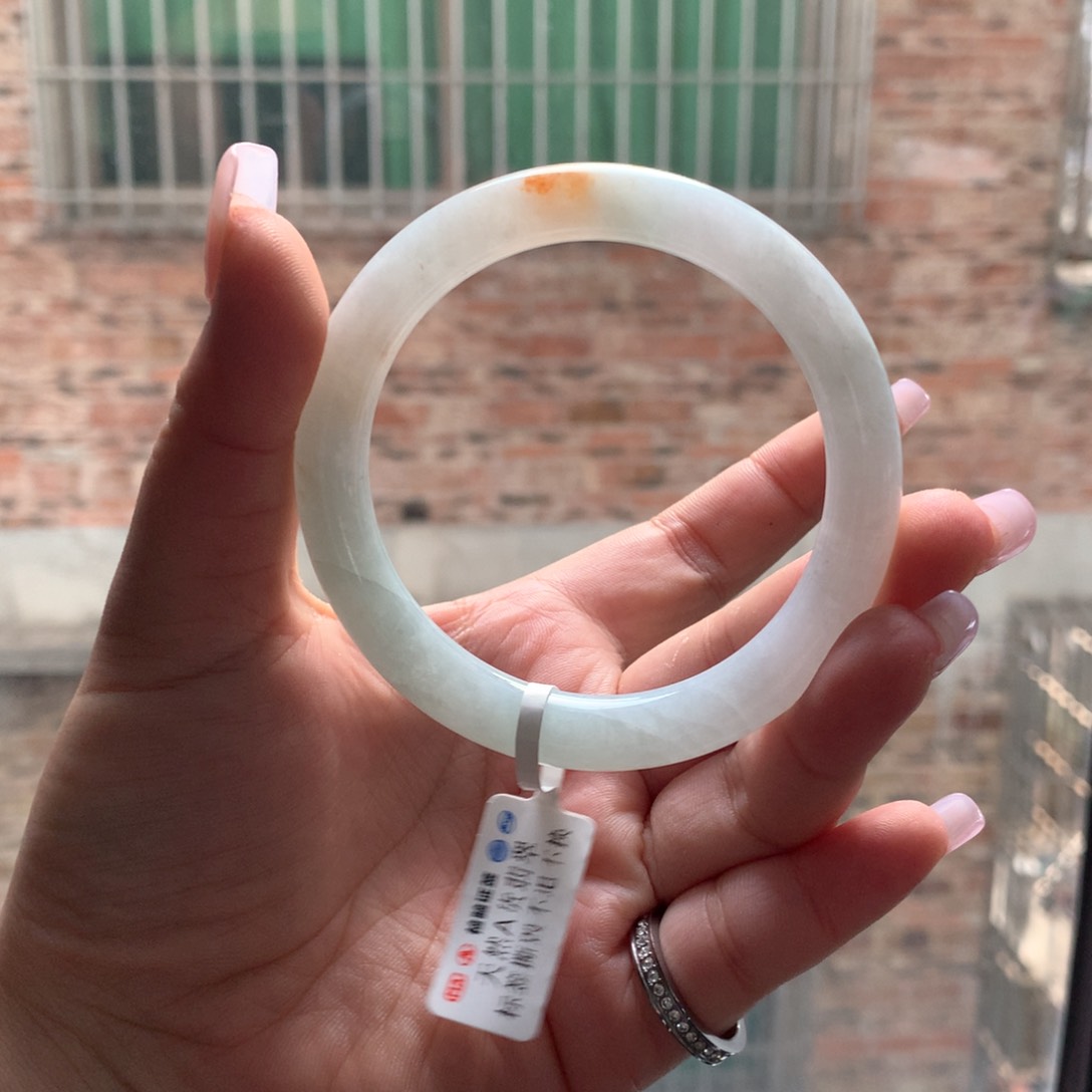 翡翠手镯未镶嵌1 55洒金圆条捡漏