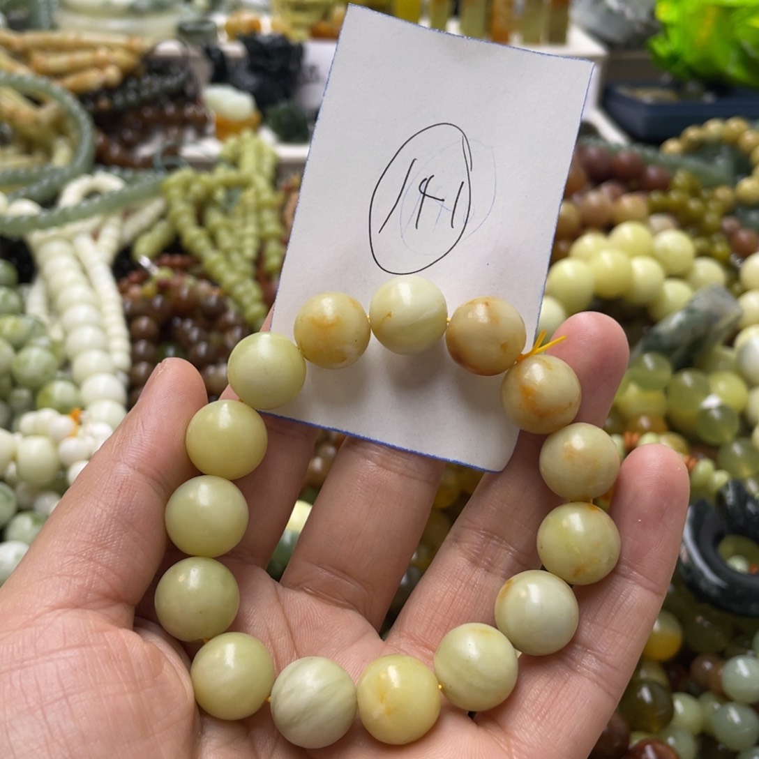 蛇纹石玉手链未镶嵌