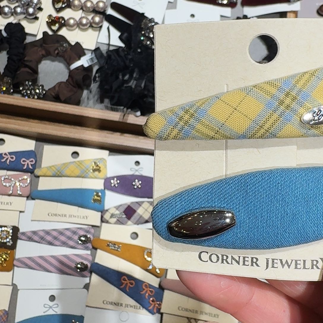 皮质非金属珍珠发夹