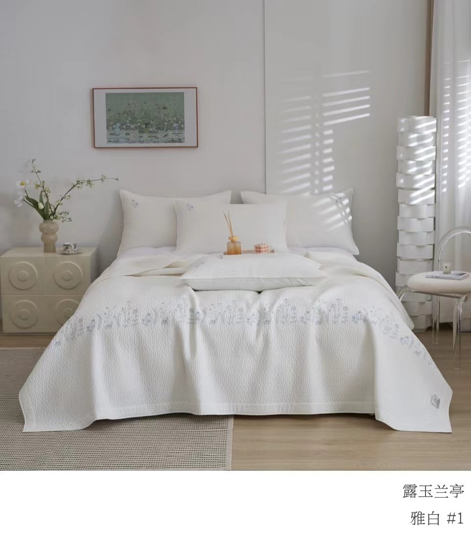 刺绣款细啥棉三件套