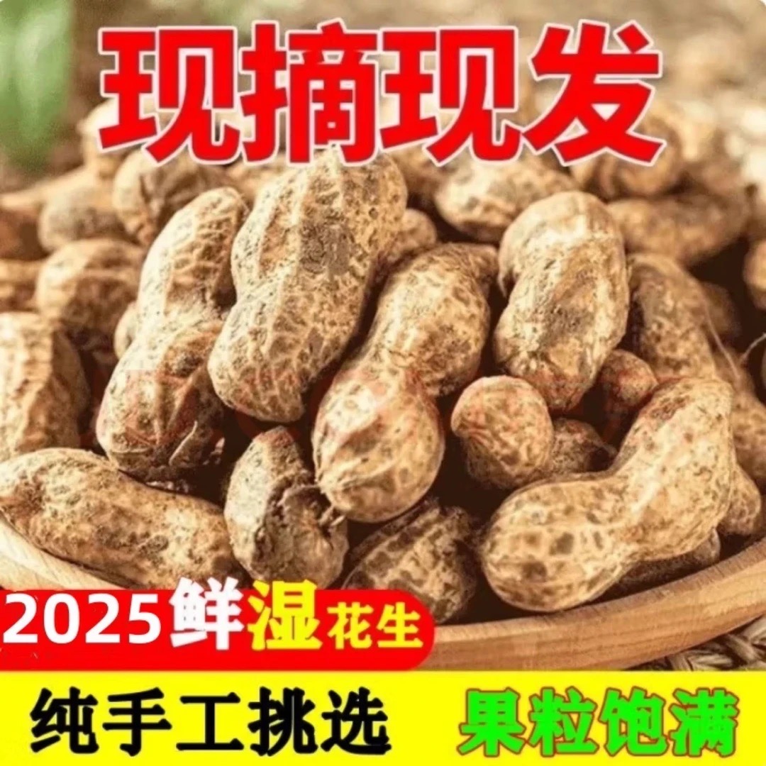 5斤【新鲜花生】当季现挖带壳花生水煮带皮农家自种花生