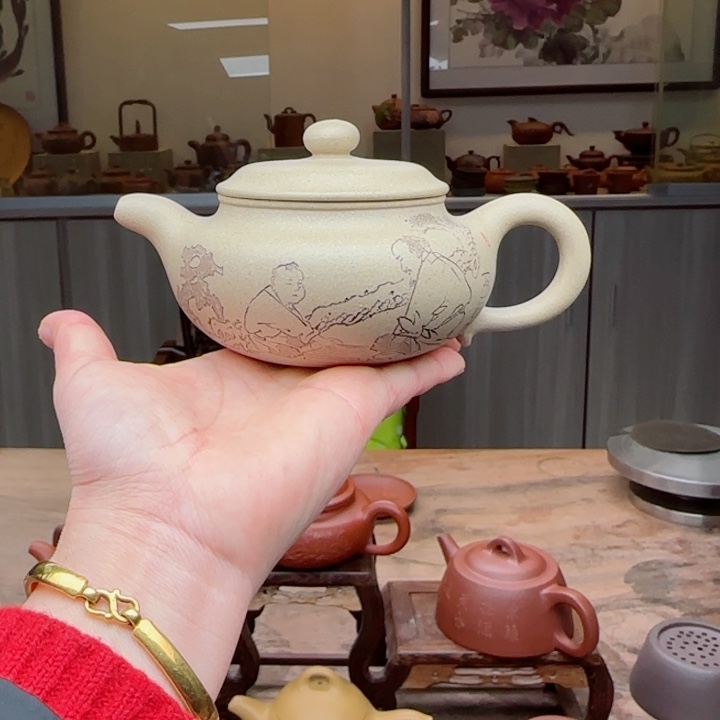 紫砂茶壶本山绿泥双工夫要作品
