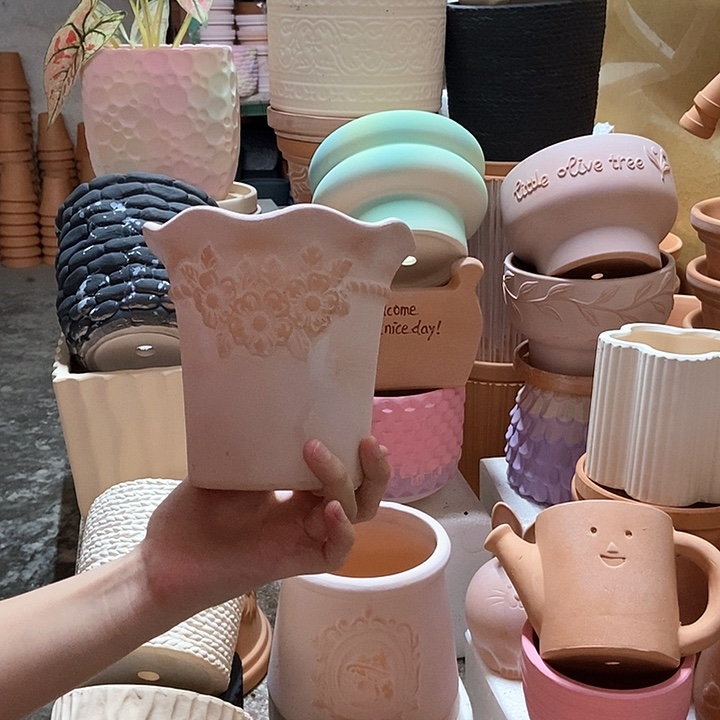 15×14雾化花边花束 粗陶1个