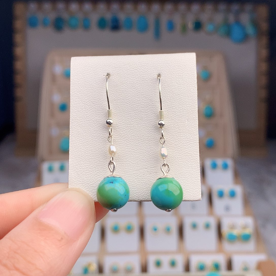 绿松石戒指银S925镶嵌