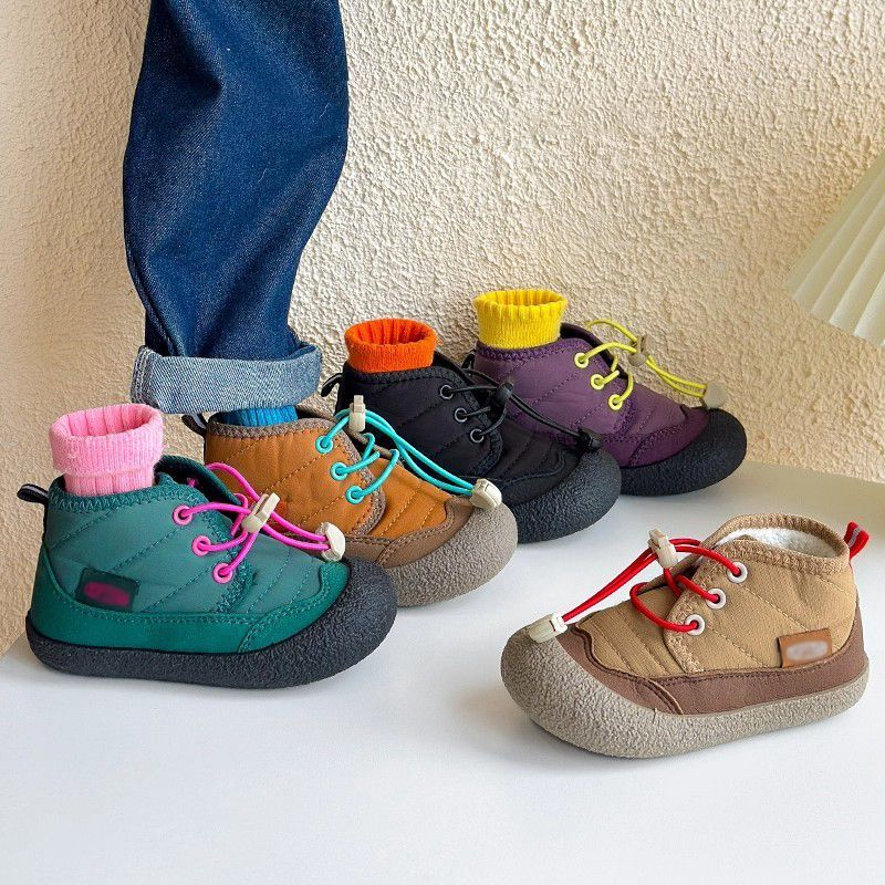 2025冬儿童高帮棉鞋男女童加绒运动鞋户外休闲鞋保暖二棉宝宝冬鞋