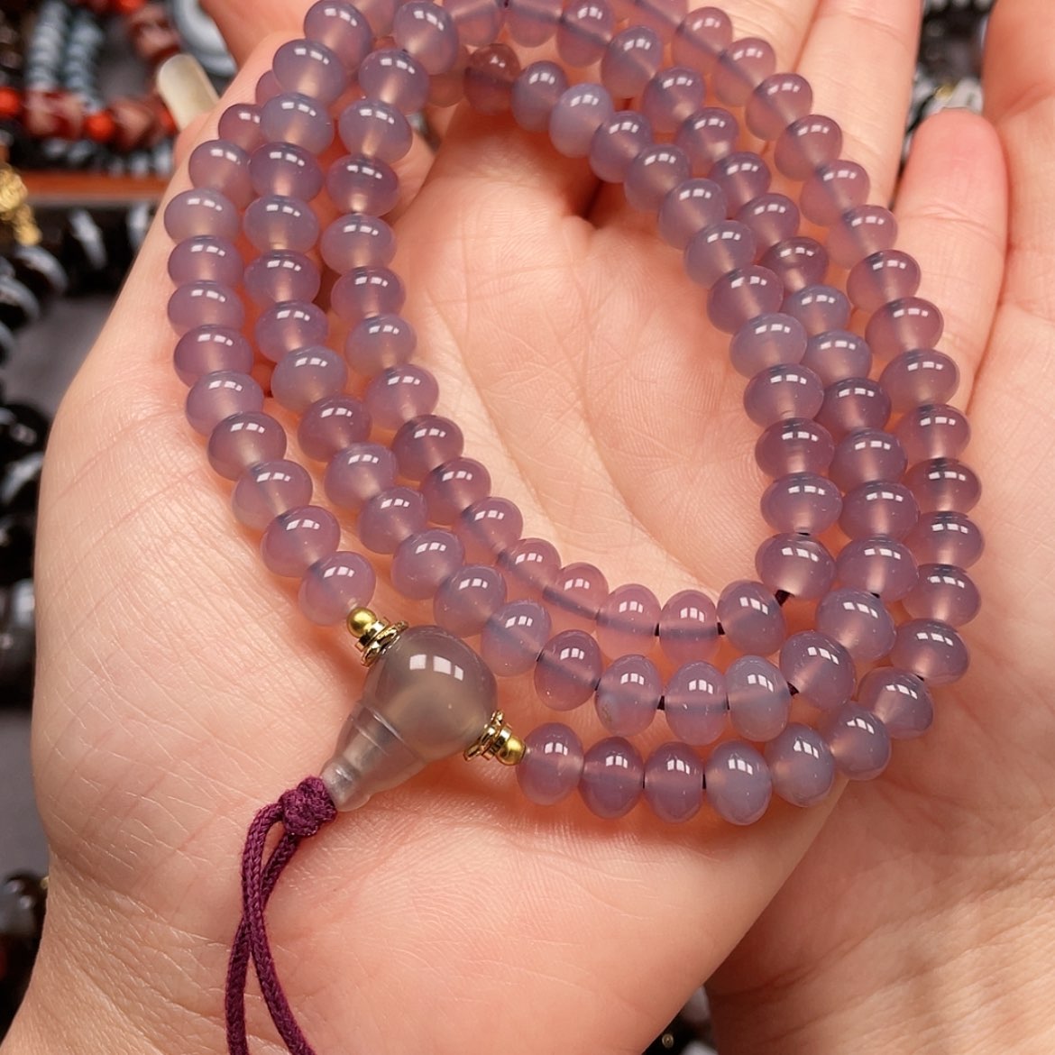 【闪购商品】合金玛瑙/玉髓珠宝半成品紫*?