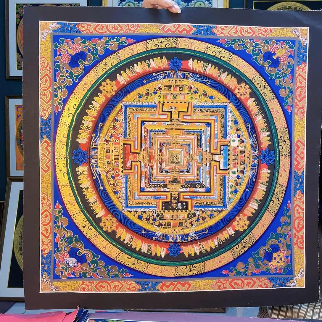 卷轴画手绘唐卡50厘米坛城时轮