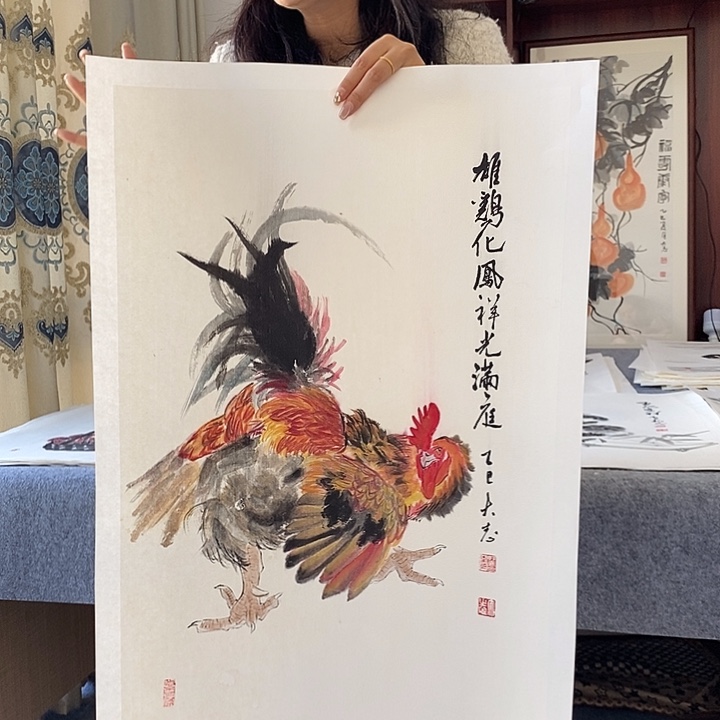 国画纯手绘国画写意作品45*68