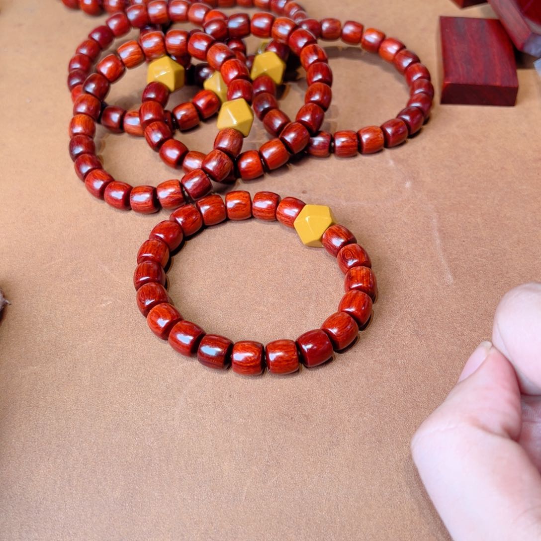 小叶紫檀手串/手链阿拉善10直切泥料