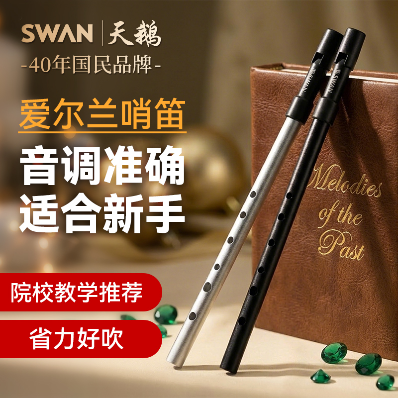 天鹅爱尔兰哨笛d调c调金属风笛子专业演奏级乐器初学者六孔竖笛商品图
