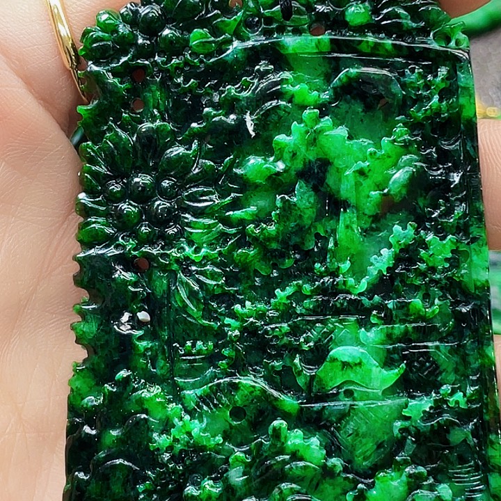 翡翠银S925镶嵌颈饰