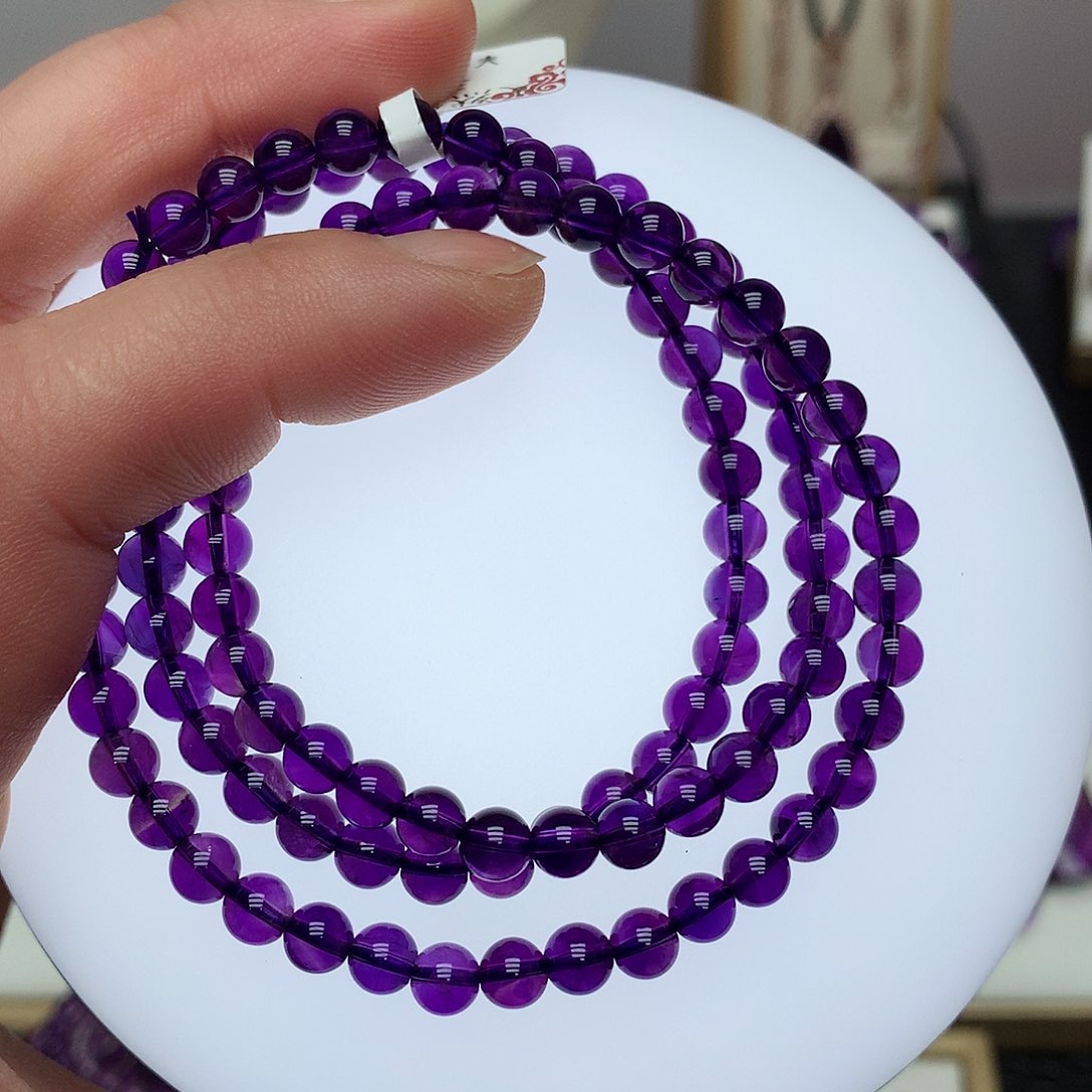 紫晶多圈手串乌拉圭未镶嵌