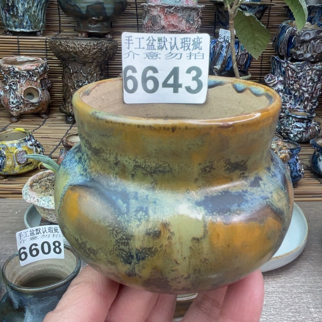 手工花盆默认瑕疵完美者勿拍