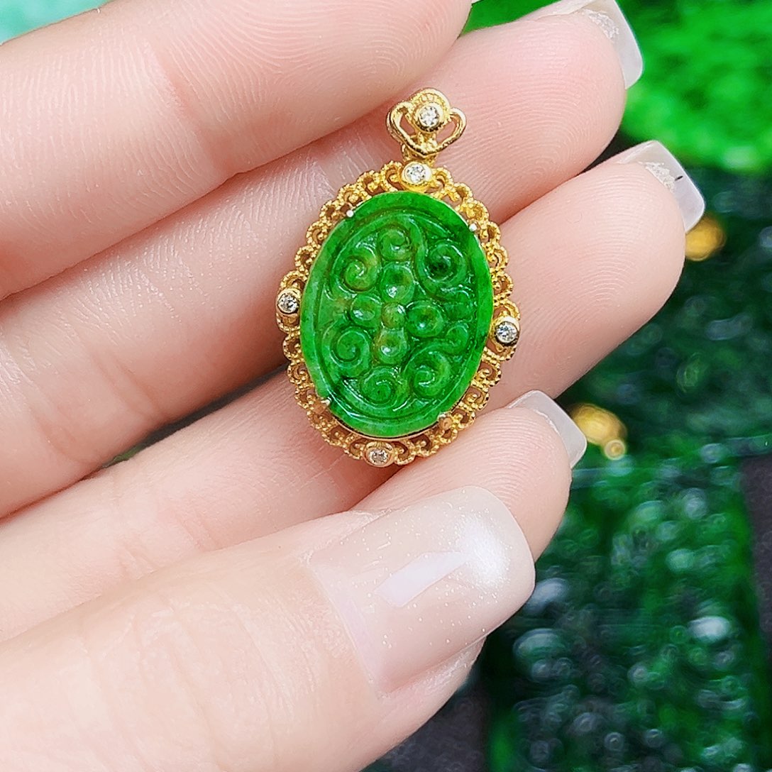 颈饰银S925镶嵌翡翠多样性