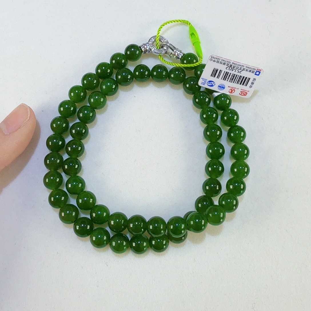 和田玉（碧玉）颈饰未镶嵌用****8