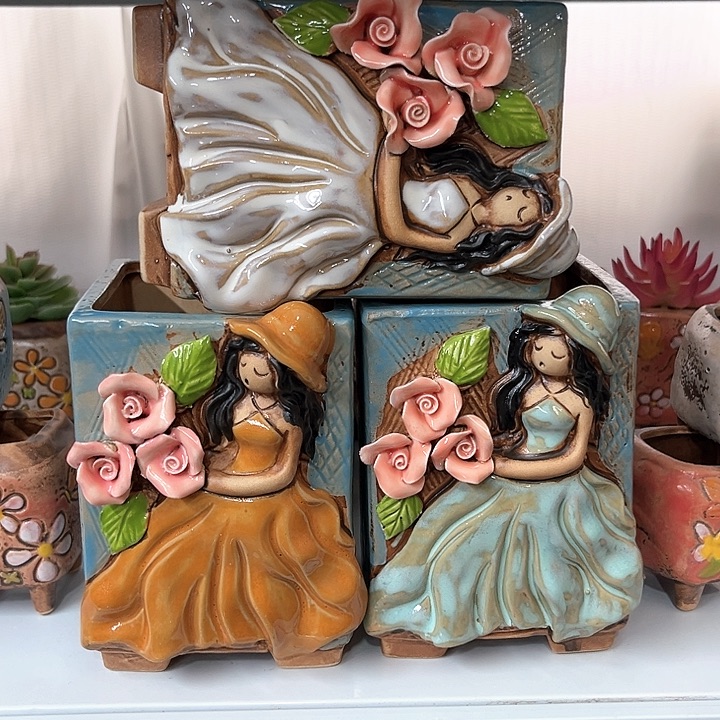 紫砂花盆粗陶材质多肉花盆