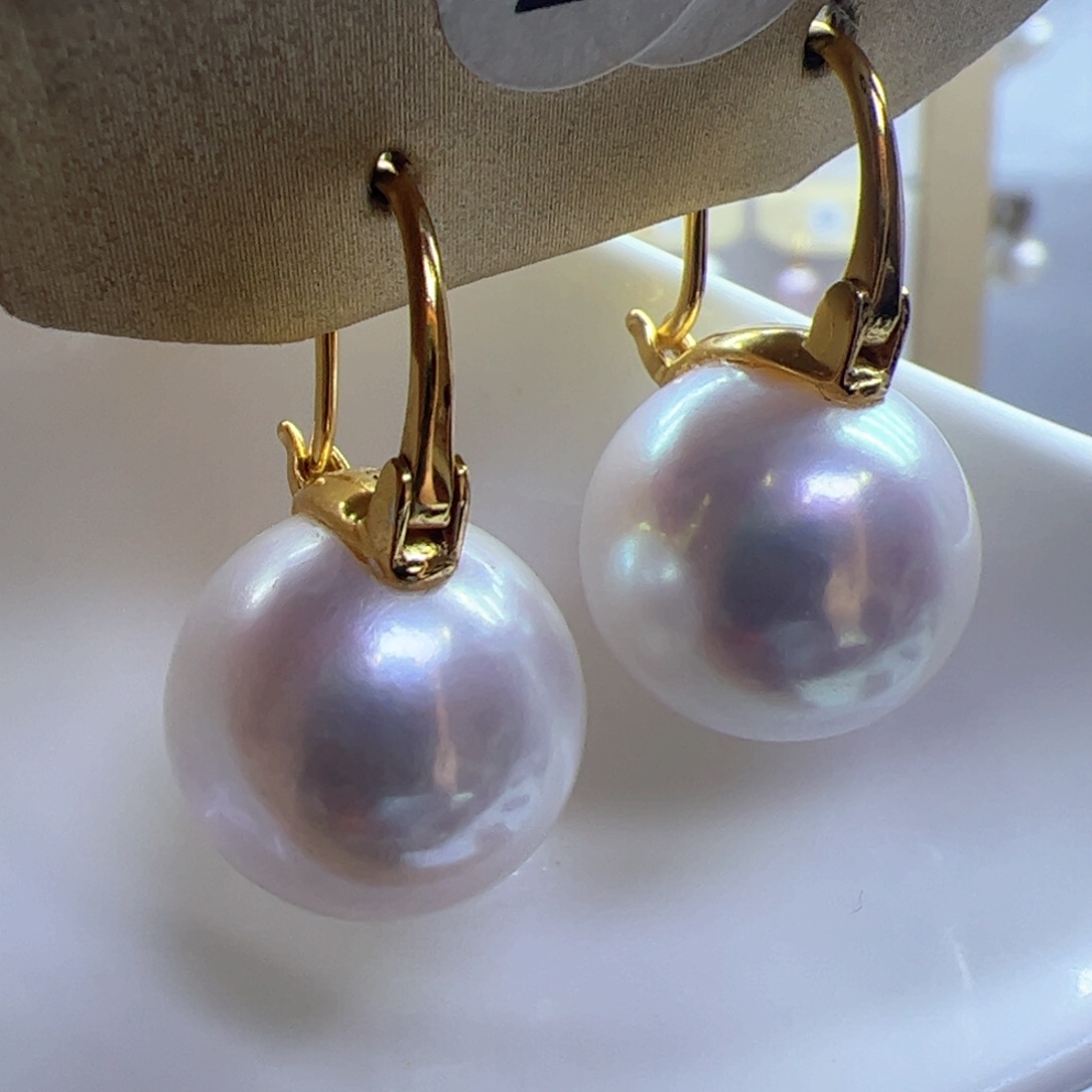 淡水珍珠耳饰银S925镶嵌