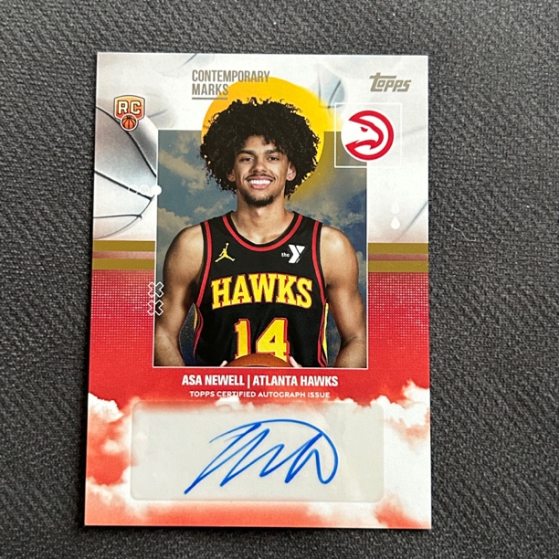 新秀RC 阿萨 纽厄尔 老鹰 Contemporary Marks 签字 