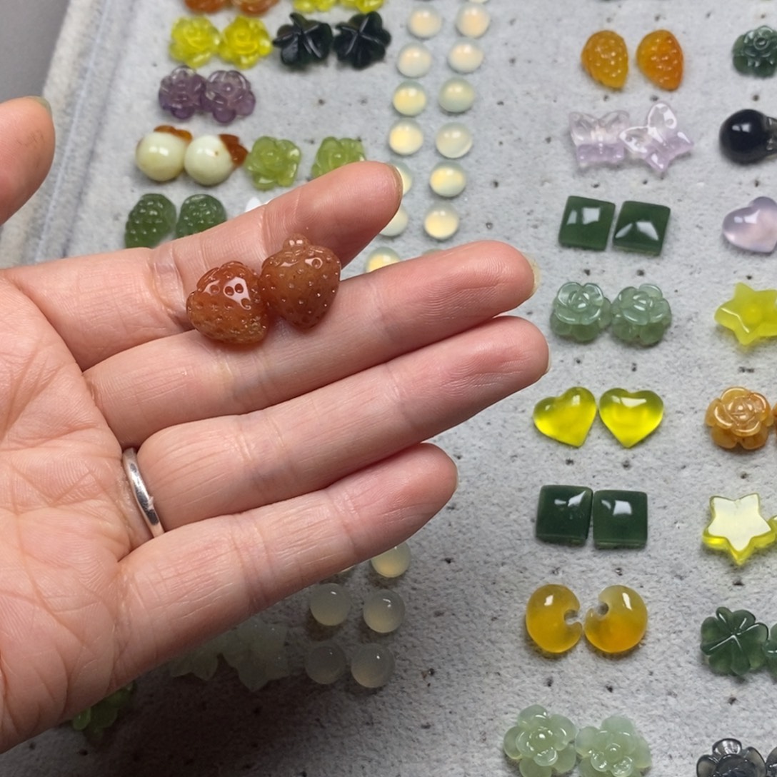 琳***琳蛇纹石玉银S925镶嵌挂件耳饰耳环项链