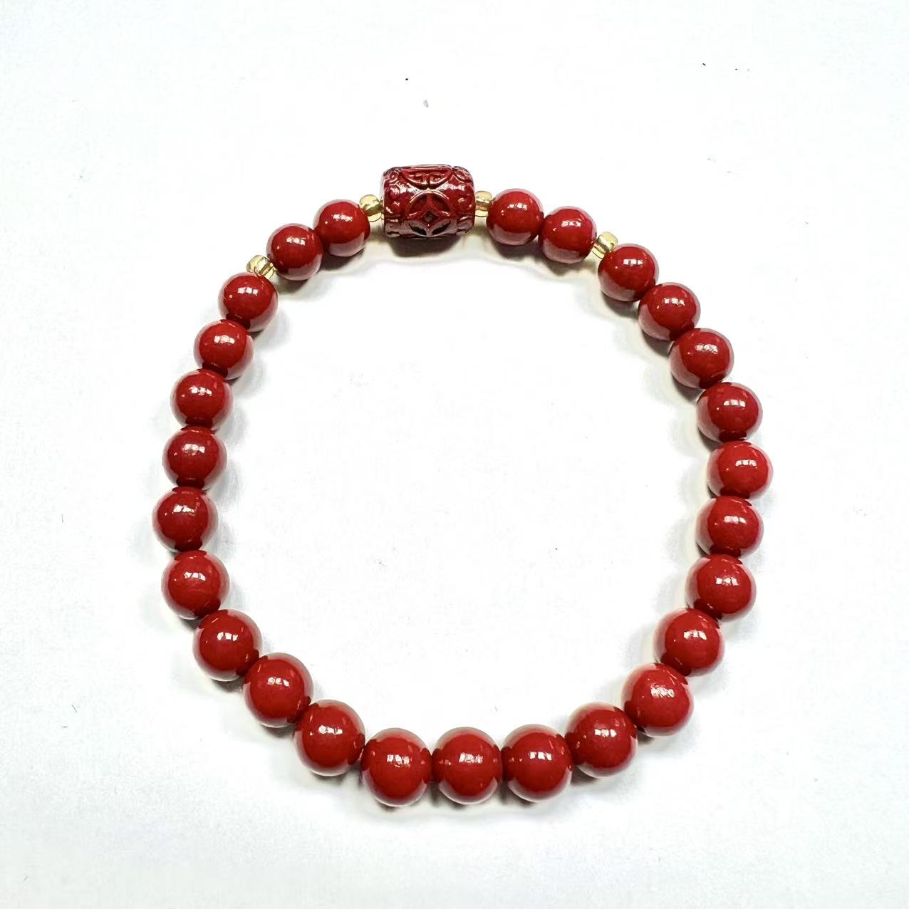 天然辰砂 天然辰砂精美设计款手链*dk006